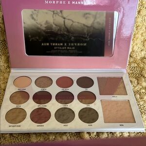 Morphe x Manny MUA Eyeshadow Palette with Pink and Brown Shades